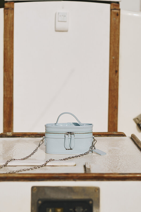 MITA MINI ZIPPERED BAG BLUE | Manuka