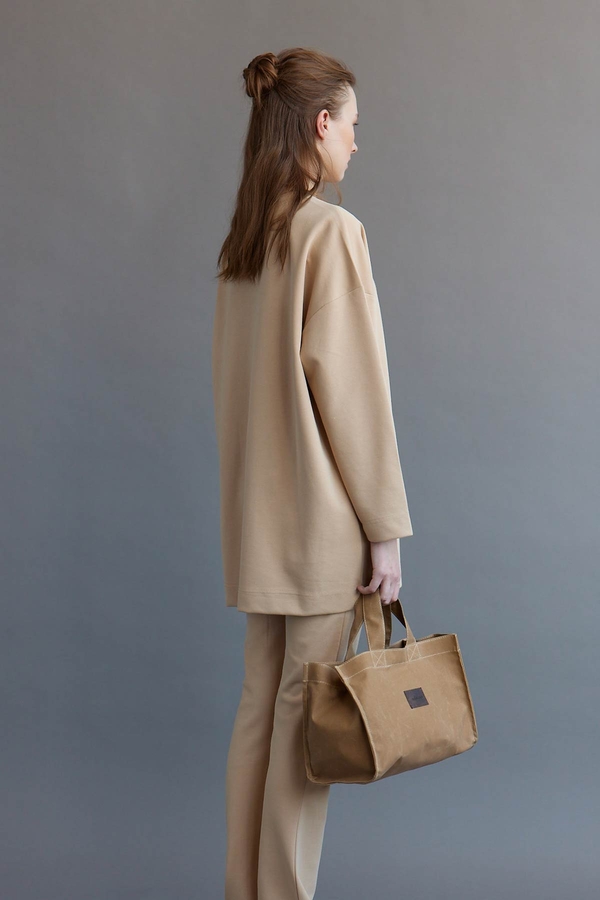Manuka - SMALL CANVAS BAG WITH WASHING EFFECT CAMEL (1)