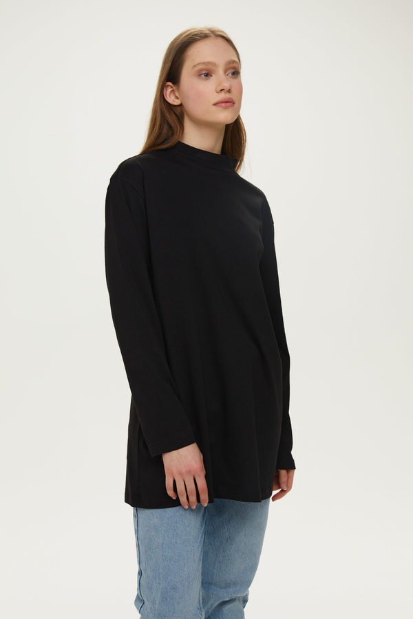 Manuka - LONG SLEEVE BASIC T-SHIRT BLACK (1)