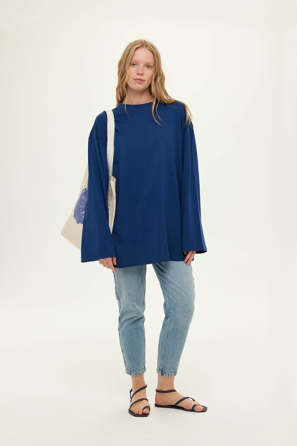 Manuka - WIDE SLEEVE OVERSIZED TSHIRT INDIGO (1)