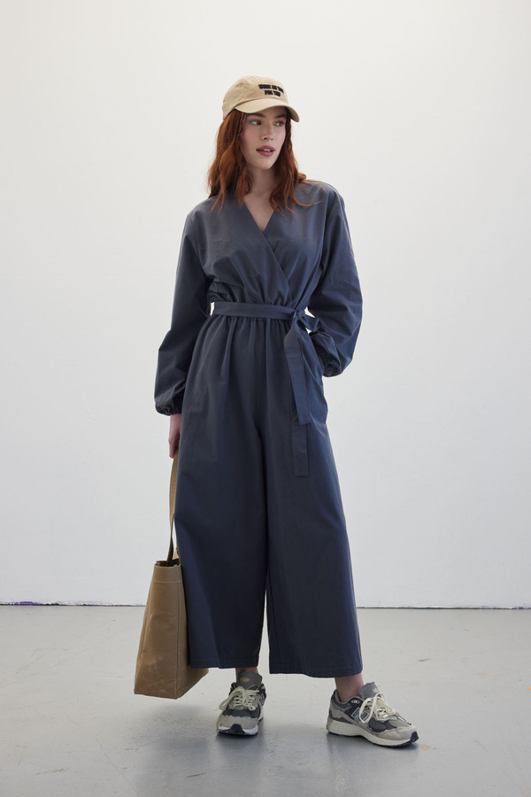 Manuka - GABARDINE OVERSIZED JUMPSUIT NAVY BLUE (1)