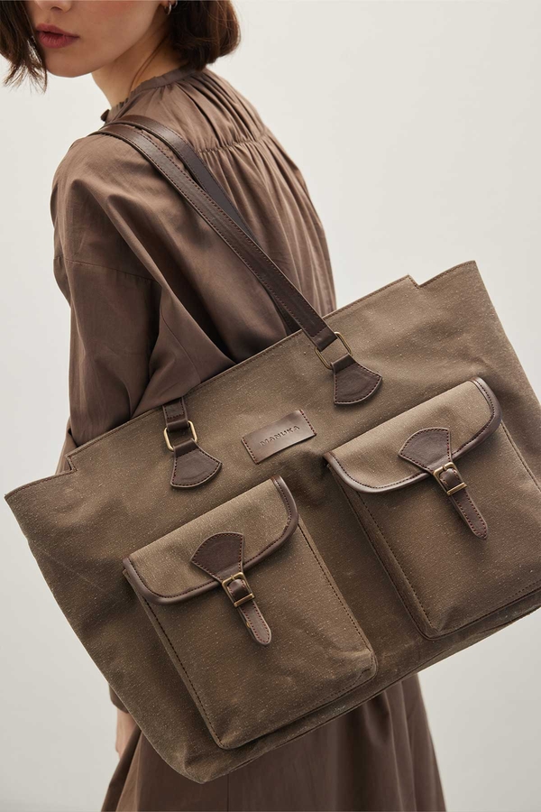 Manuka - WASHED SUITCASE BAG BROWN (1)
