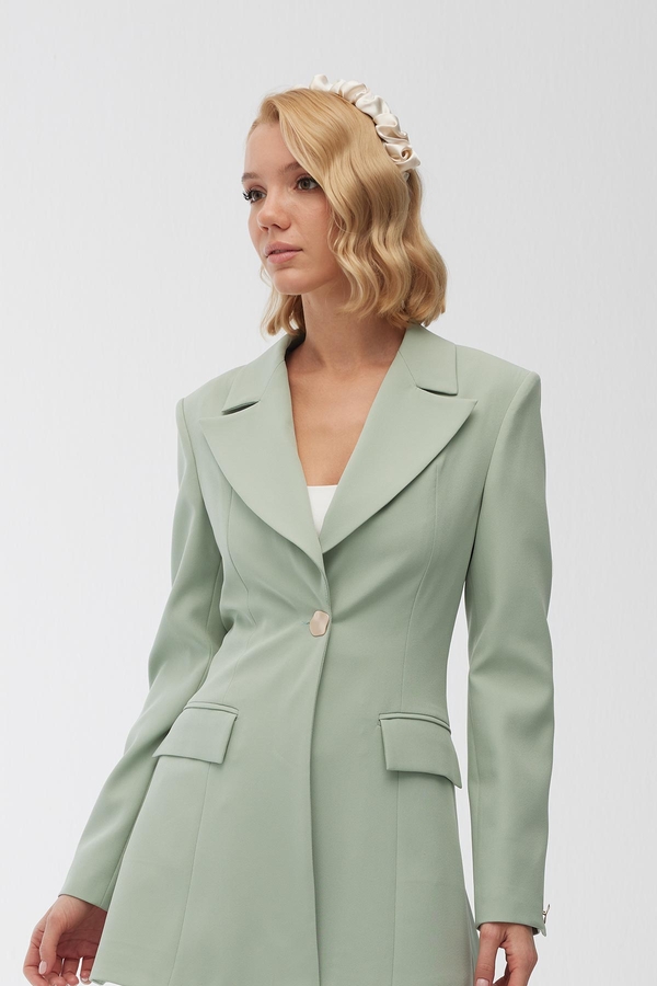Manuka - SINGLE BUTTON BLAZER JACKET MINT (1)