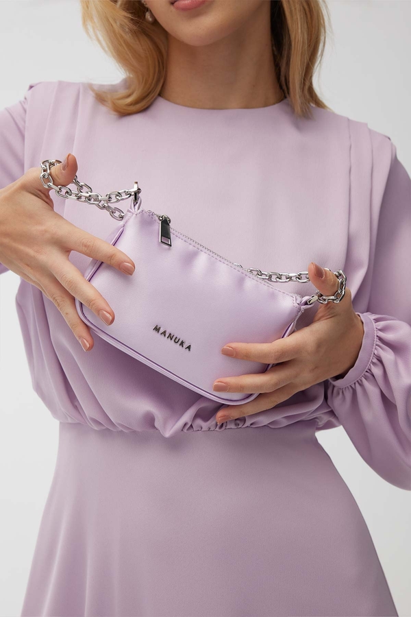 Manuka - CHAIN MINI SATIN BAG LILAC (1)