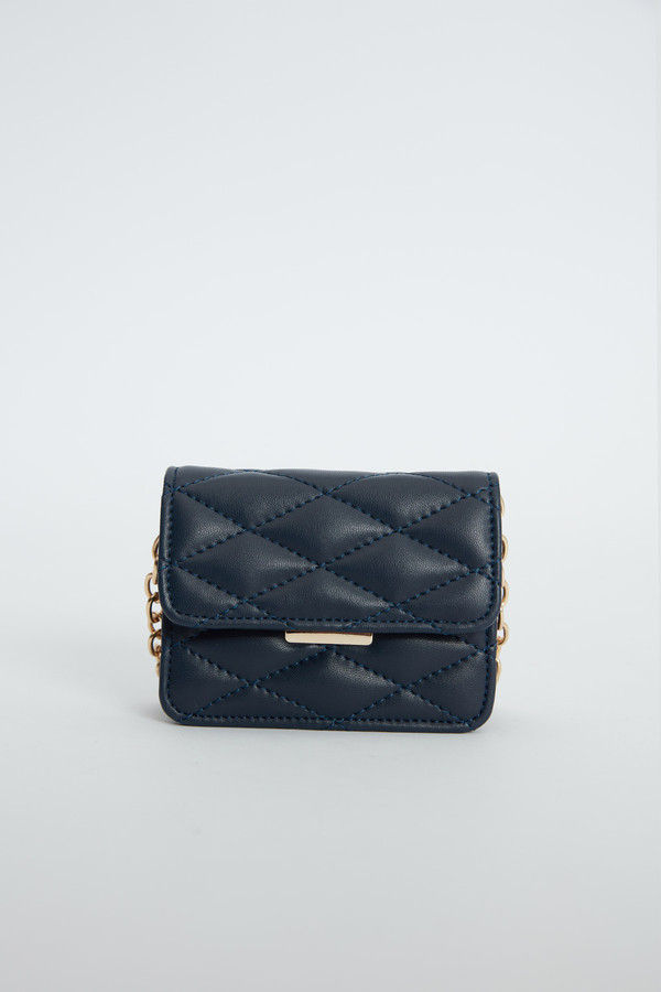 Manuka - QUILTED MINI BAG NAVY BLUE (1)