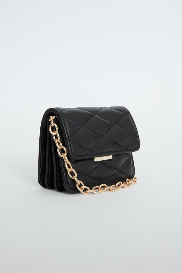 Manuka - QUILTED MINI BAG BLACK (1)