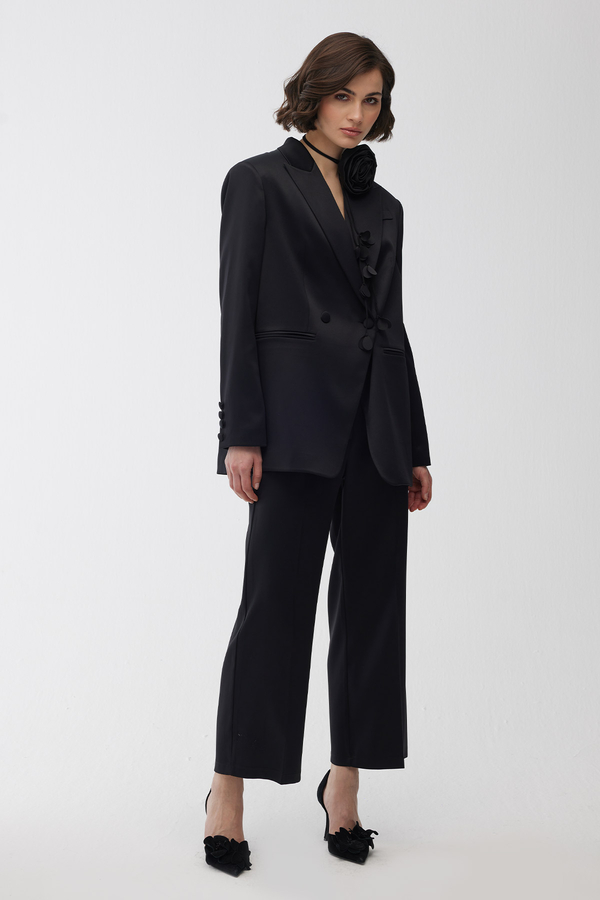 Manuka - SATIN WIDE LEG PANTS BLACK (1)