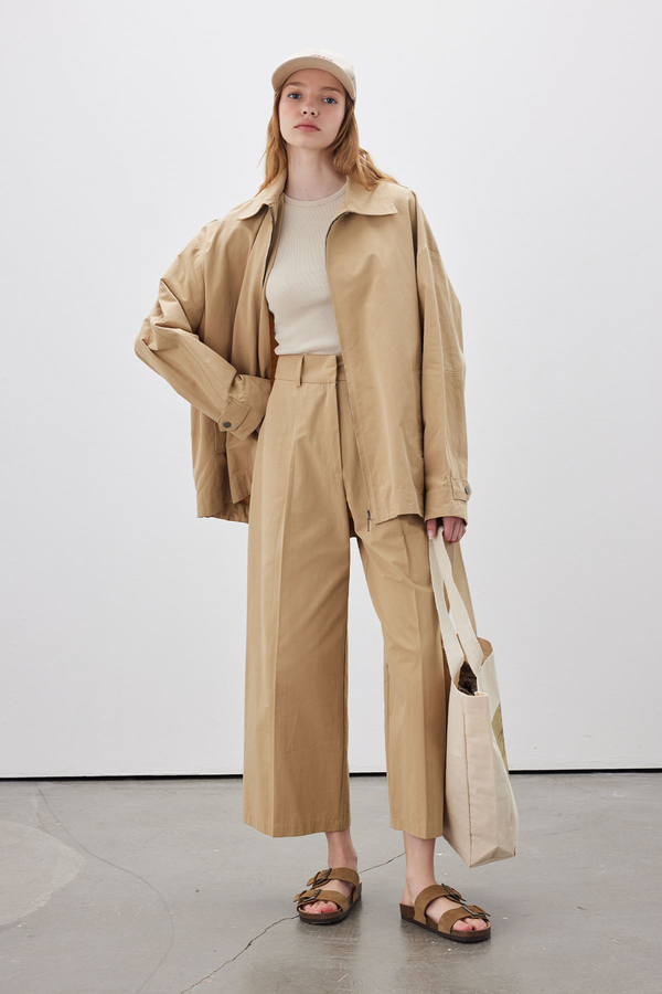 Manuka - GABARDINE OVERSIZED JACKET CAMEL (1)