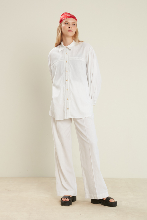 Manuka - LINEN BLEND PALAZZO PANTS ECRU (1)