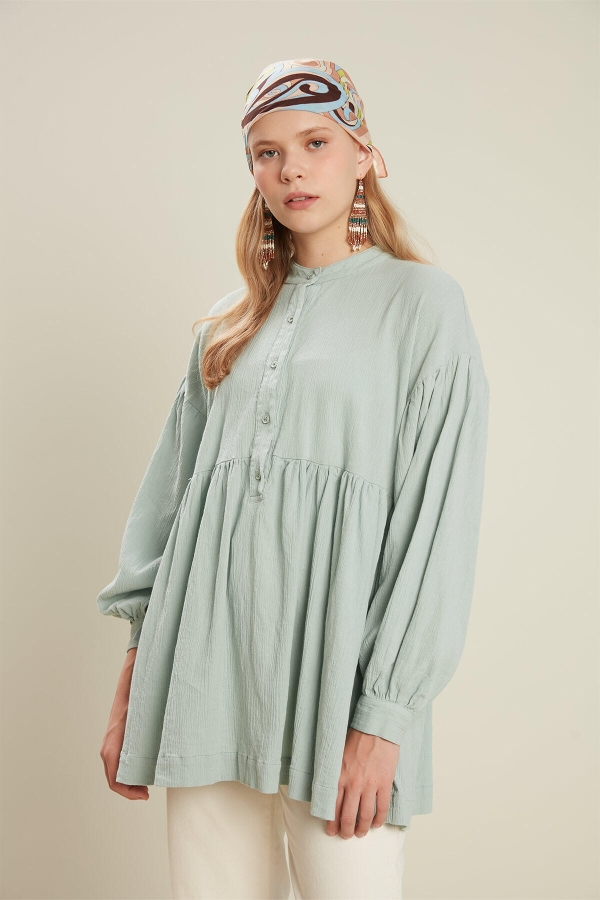 COTTON CRINKIL TUNIC MINT Manuka cotton-crinkil-tunic-mint-manuka
