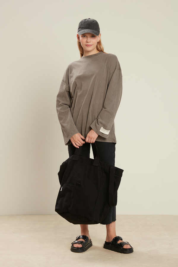 Manuka - FATHER-EFFECT OVERSIZED SWEATSHIRT GRAY (1)