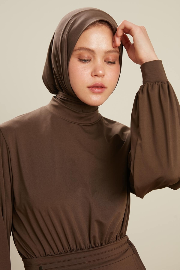 Manuka - LINING SWIMSUIT BONNET BROWN (1)