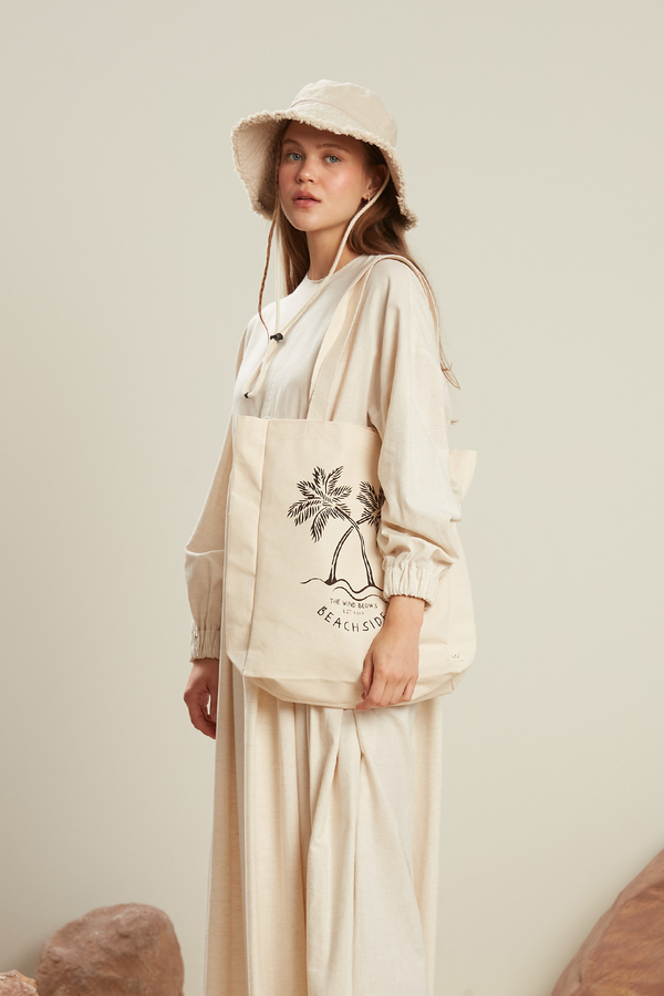 Manuka - PRINTED BELLOWED CLOTH BAG BEACH (1)