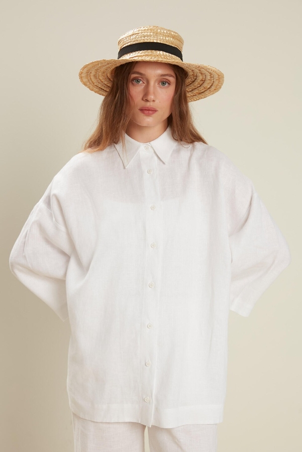 Manuka - LINEN BUTTON SHIRT WHITE (1)