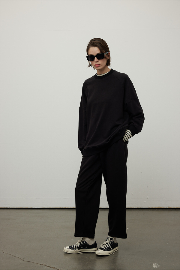 Manuka - PAMUKLU JOGGER PANTOLON SİYAH (1)