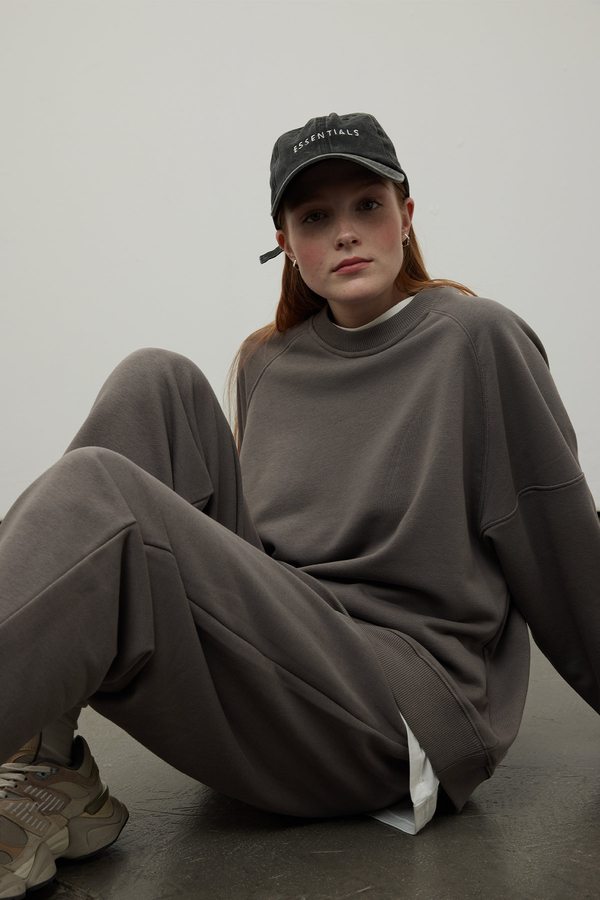 Manuka - OVERSIZE RİBANALI SWEATSHIRT ANTRASİT (1)