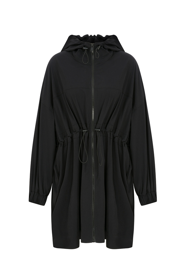 Manuka - OVERSIZE LIGHTWEIGHT HOODED JACKET BLACK (1)