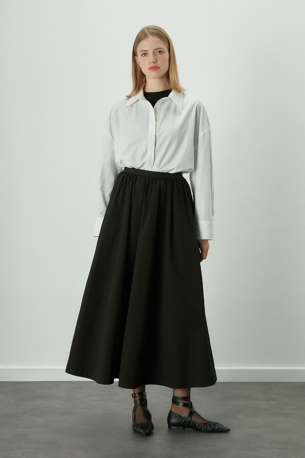 katy-gabardine-shirred-skirt-black