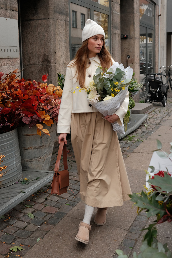 Manuka - KATY GABARDINE SHIRRED SKIRT CAMEL (1)