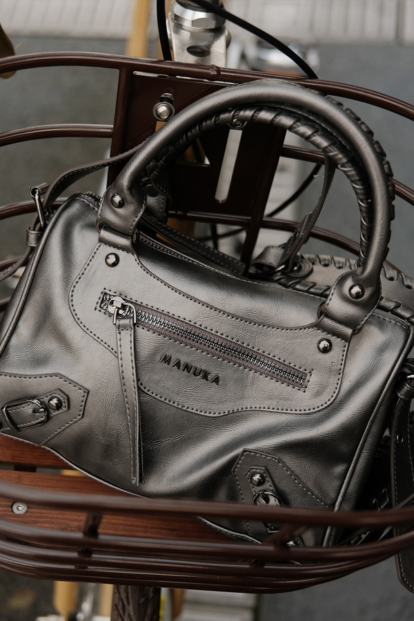 Manuka - MARCIE LEATHER BAG SILVER (1)