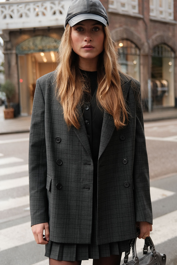 Manuka - OVERSIZE DOUBLE-BREASTED BLAZER JACKET PLAID (1)