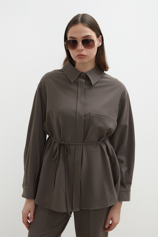 Manuka - OVERSIZED POCKET SHIRT MINK (1)