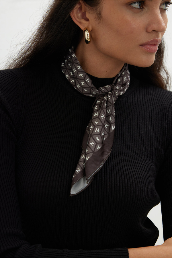 Manuka - PATTERNED SATIN NECK SCARF JANE (1)