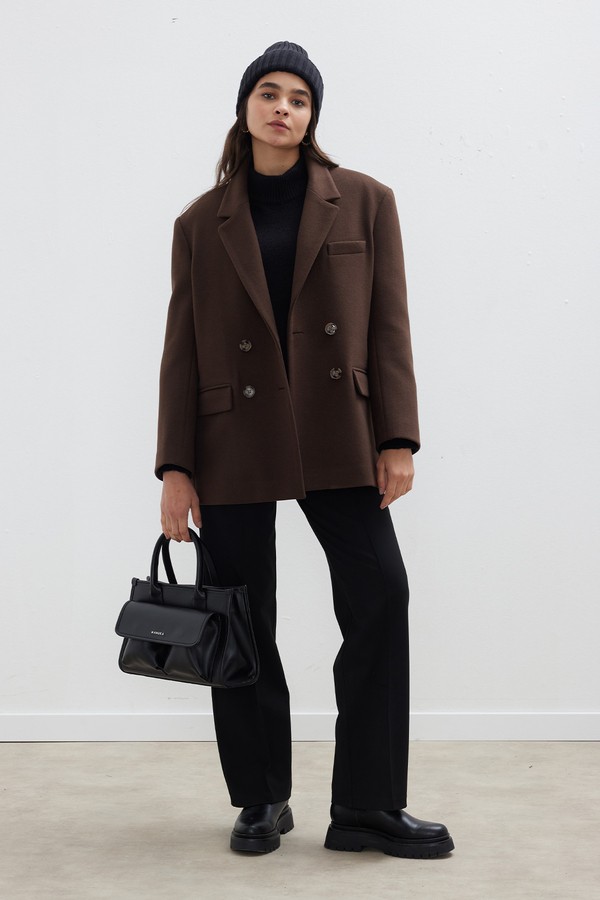 Manuka - OLA STAMP BLAZER JACKET BITTER BROWN (1)