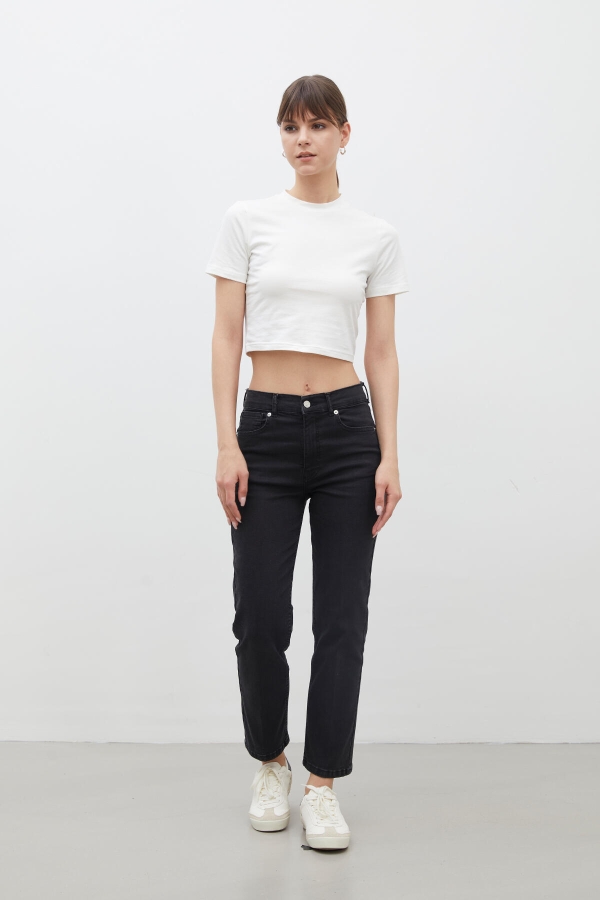 BOOTCUT FIT DENİM PANTOLON SİYAH · 2