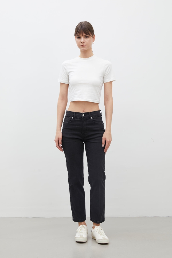 BOOTCUT FIT DENİM PANTOLON SİYAH · 3