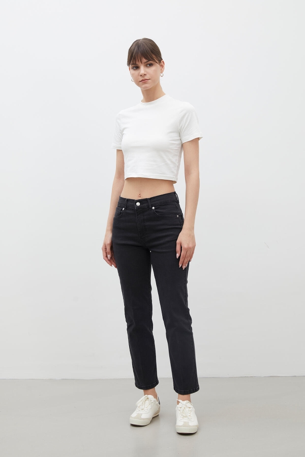 BOOTCUT FIT DENİM PANTOLON SİYAH · 4