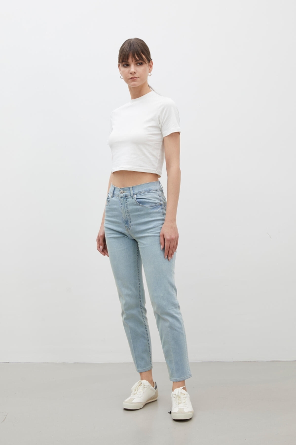 BOOTCUT FIT DENİM PANTOLON AÇIK MAVİ · 3