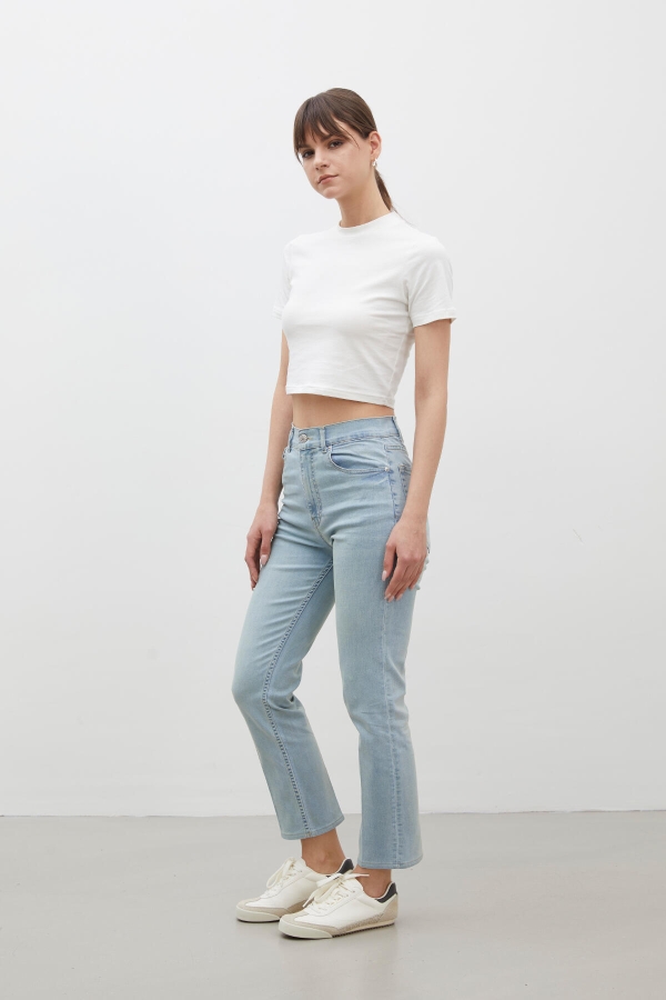 BOOTCUT FIT DENİM PANTOLON AÇIK MAVİ · 4