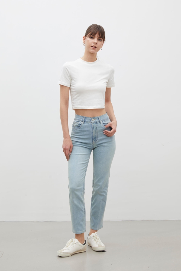 BOOTCUT FIT DENİM PANTOLON AÇIK MAVİ · 7