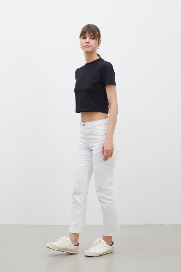 BOOTCUT FIT DENİM PANTOLON BEYAZ · 5