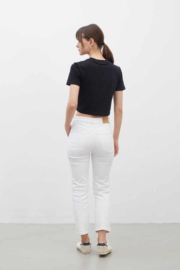 BOOTCUT FIT DENİM PANTOLON BEYAZ · 8