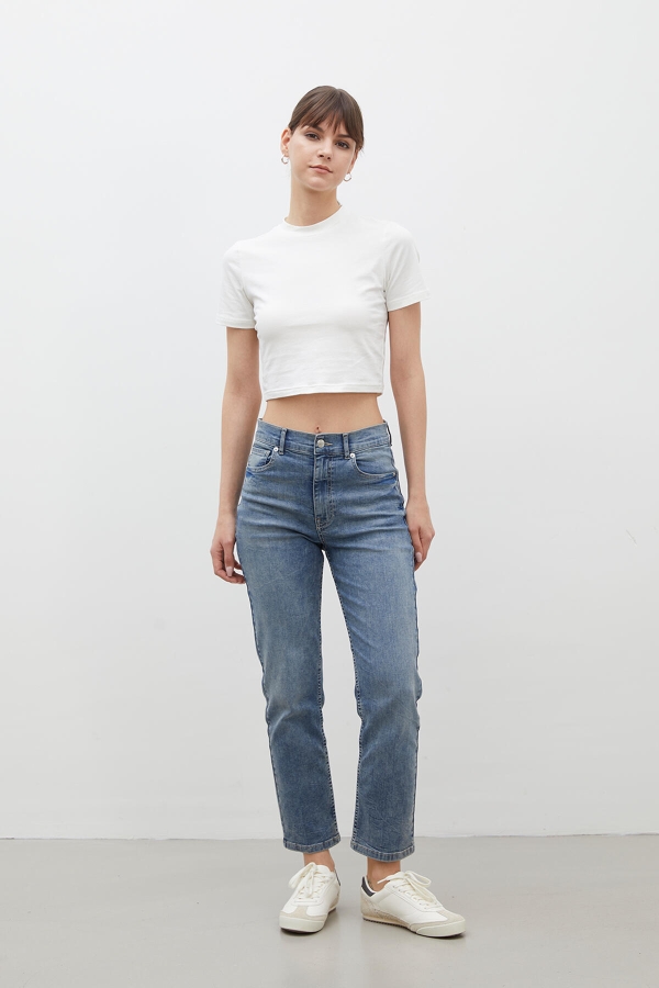 BOOTCUT FIT DENİM PANTOLON MAVİ · 3