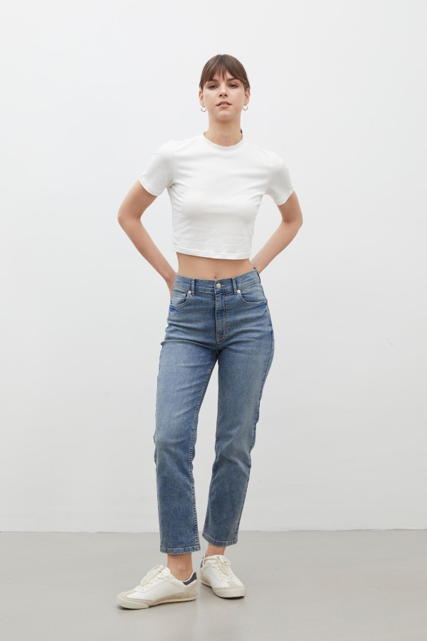 BOOTCUT FIT DENİM PANTOLON MAVİ · 5