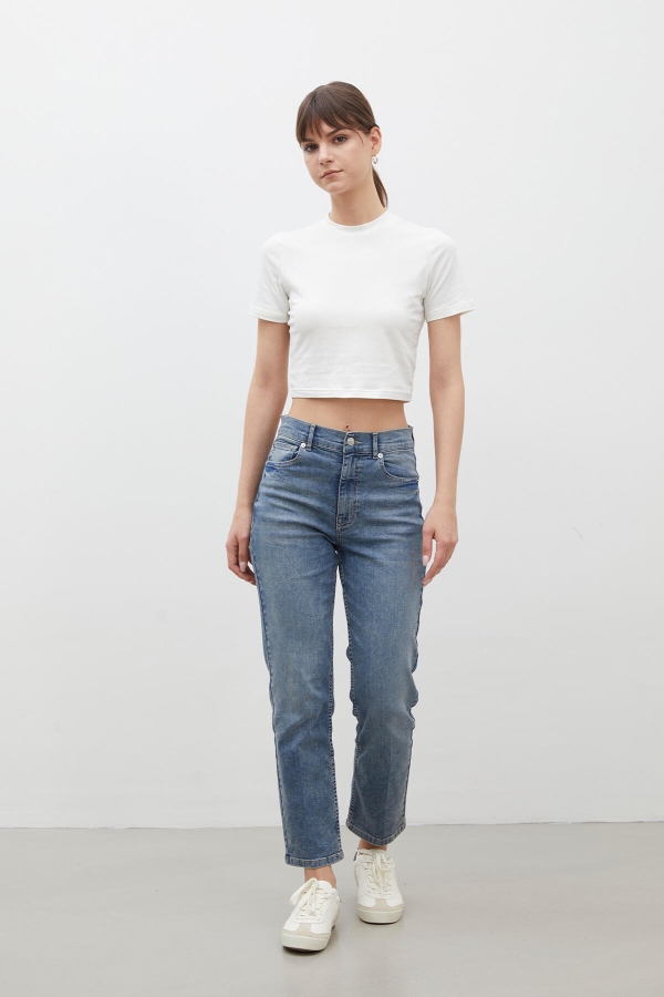 BOOTCUT FIT DENİM PANTOLON MAVİ · 6