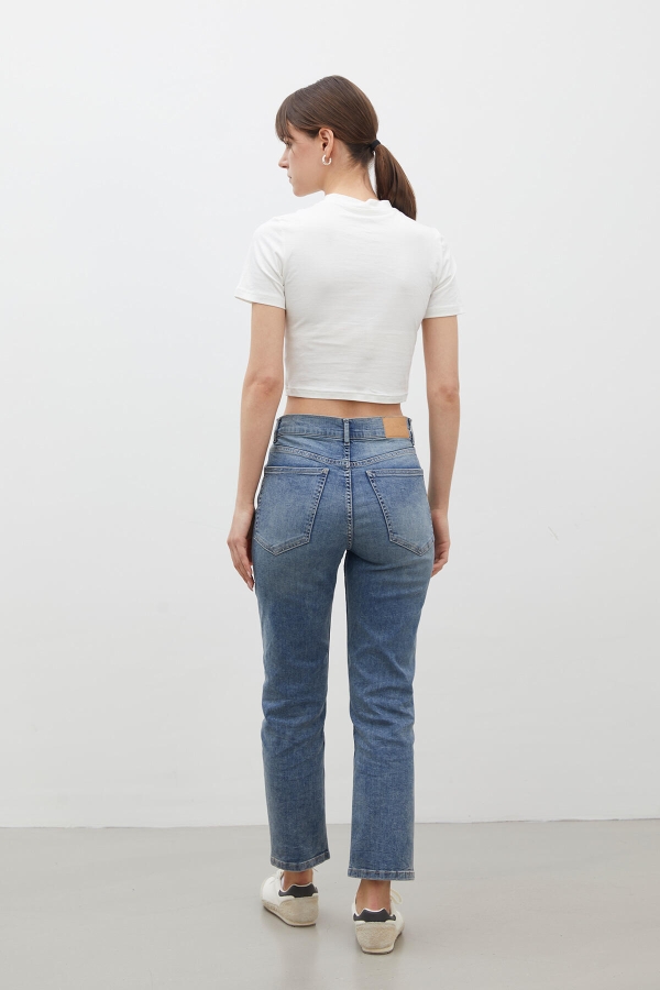 BOOTCUT FIT DENİM PANTOLON MAVİ · 8