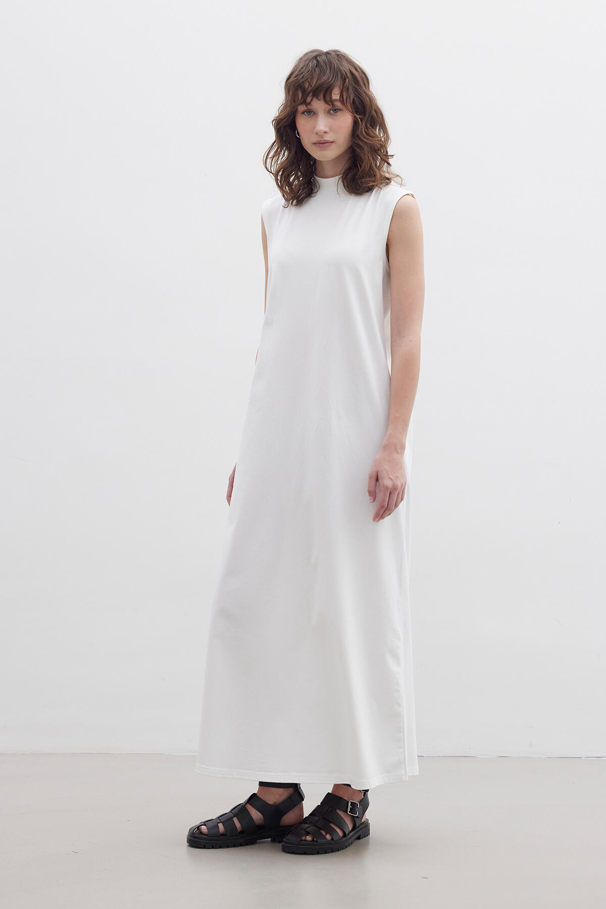 KNITTED LINING DRESS ECRU - 2