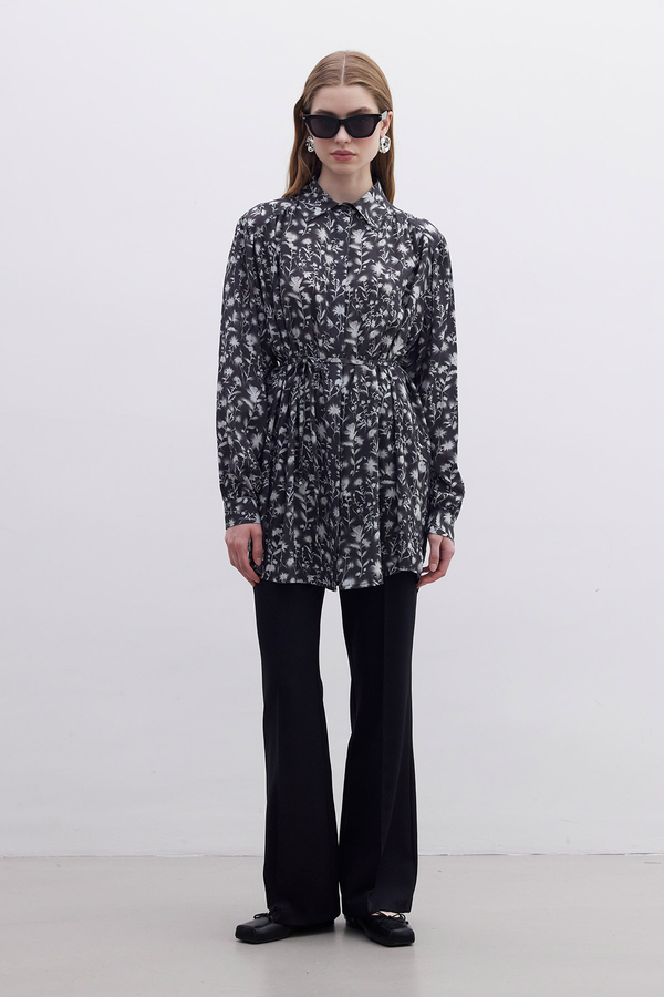 Manuka - FLARE LONG TROUSERS BLACK (1)