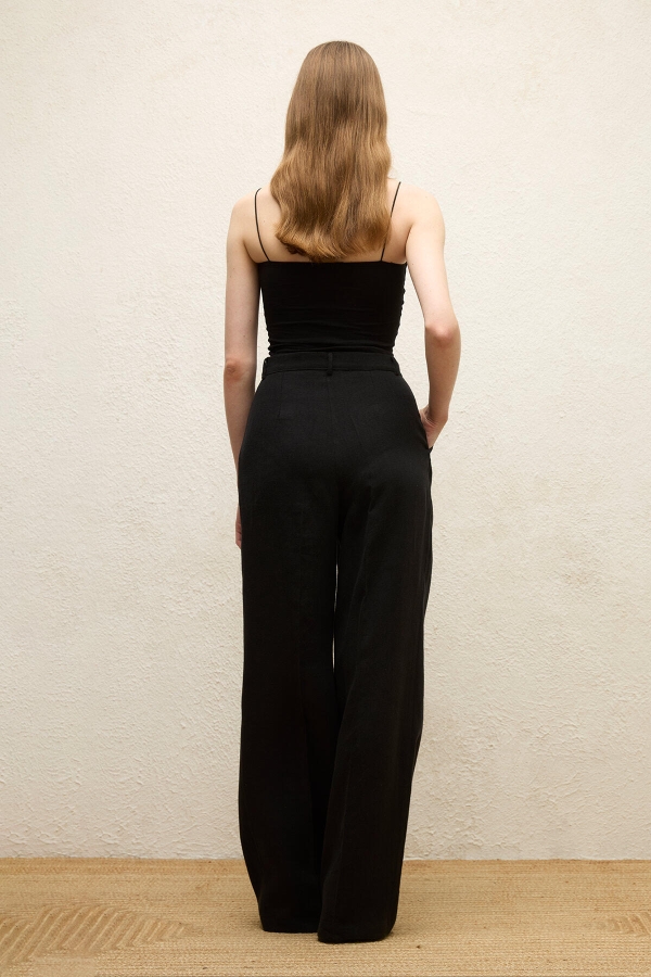 KETEN PALAZZO PANTOLON SİYAH · 8