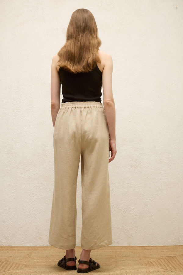 ÜTÜ İZLİ KETEN PANTOLON NATURAL · 8