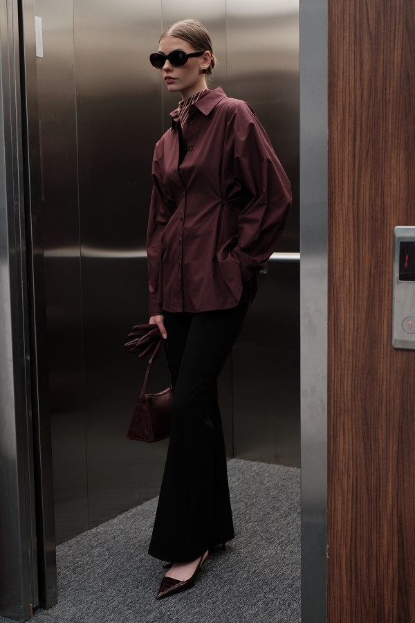 Manuka - FLARE CROWN CLASSIC TROUSERS BLACK