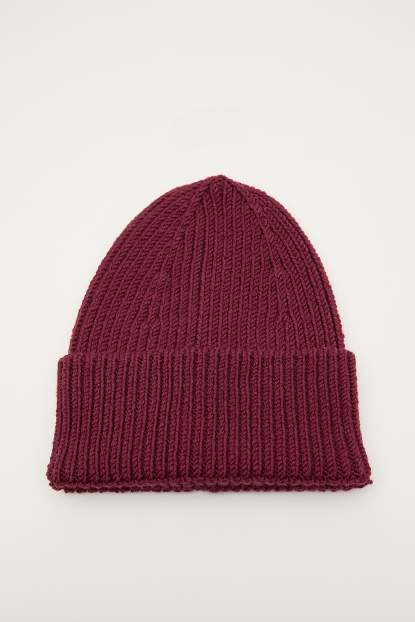 Manuka - THICK KNITTED BEAT Claret Red (1)