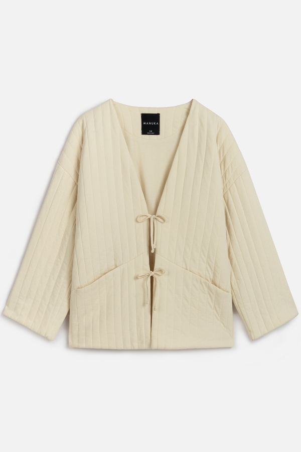 Manuka - QUILTED COAT VANILLA (1)