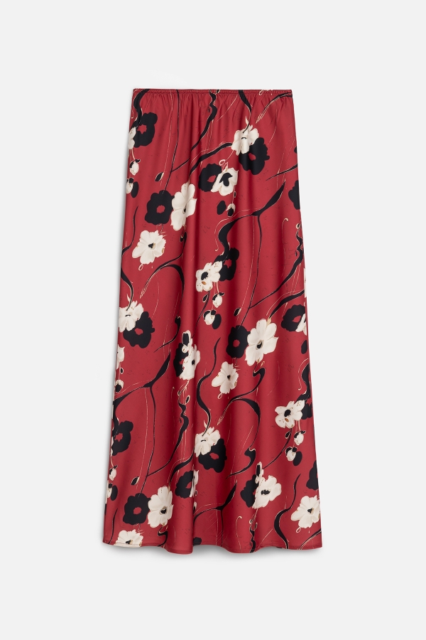Manuka - PATTERNED SATIN MIDI SKIRT JAPAN (1)