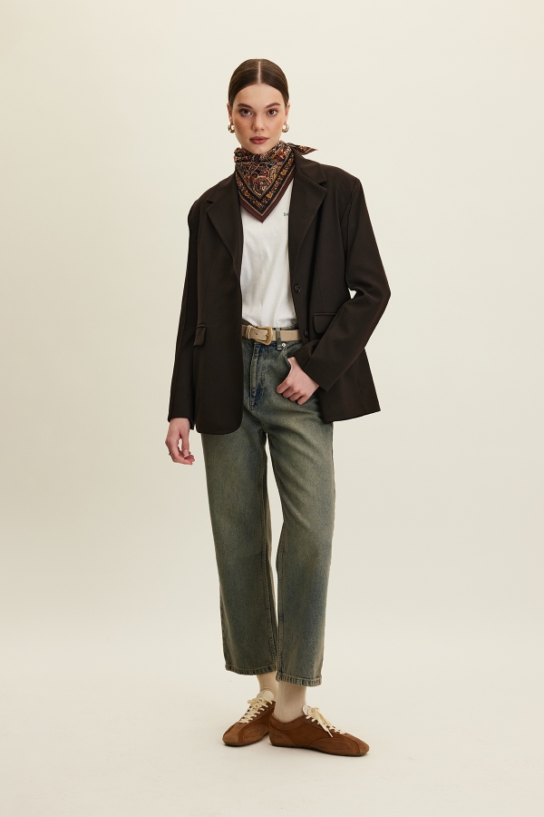 Manuka - CLASSIC CUT BLAZER JACKET BITTER BROWN