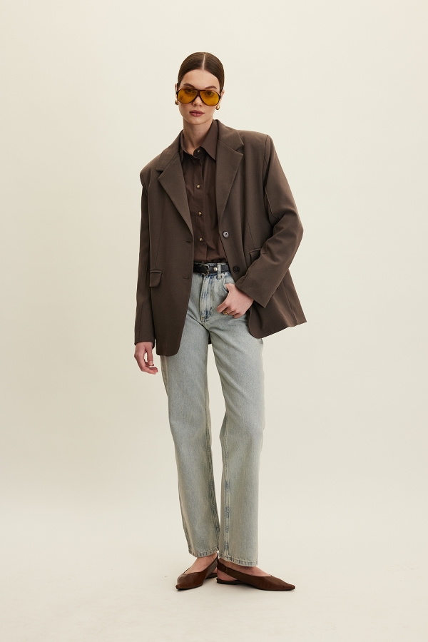 Manuka - CLASSIC CUT BLAZER JACKET MINK (1)